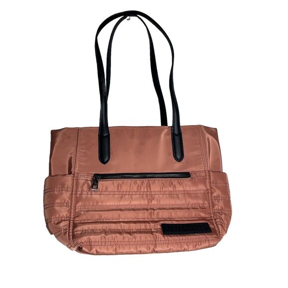 Steve Madden Large Quilted Tote Bag Purse Logo Pink Blush & Accessory Bag - Picture 4 of 16